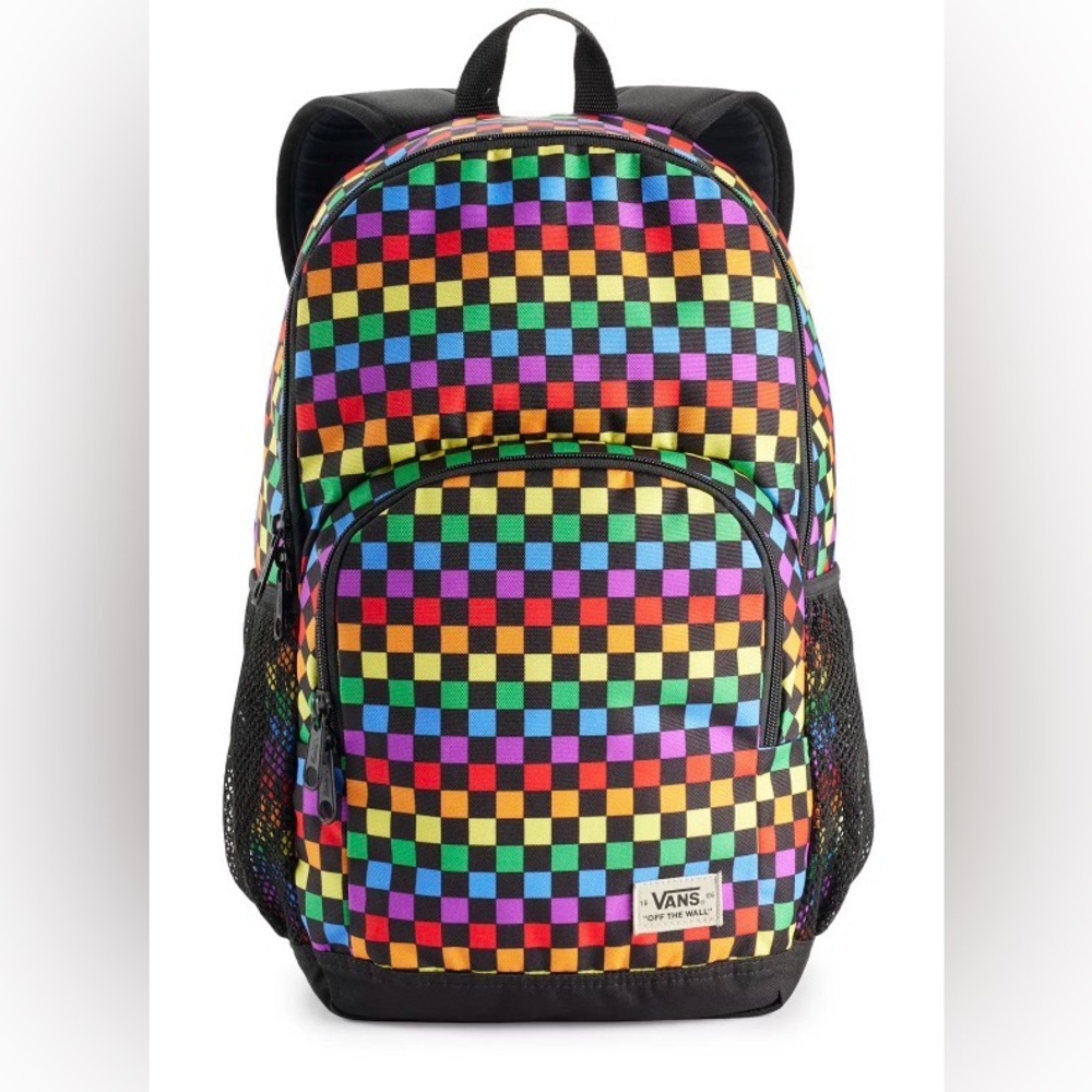 Vans® Alumni Pack 5 Backpack-Multicolored Checkered with Padded Straps